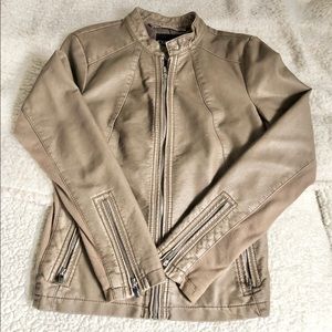 Express Faux Vegan Leather Moto Jacket Medium.
